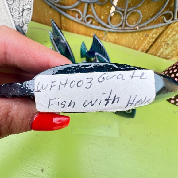 Set 6 WOODEN TROPICAL FISH NAPKIN RINGS Holders 4-6" Hand Painted Nautical Decor - Picture 5 of 5